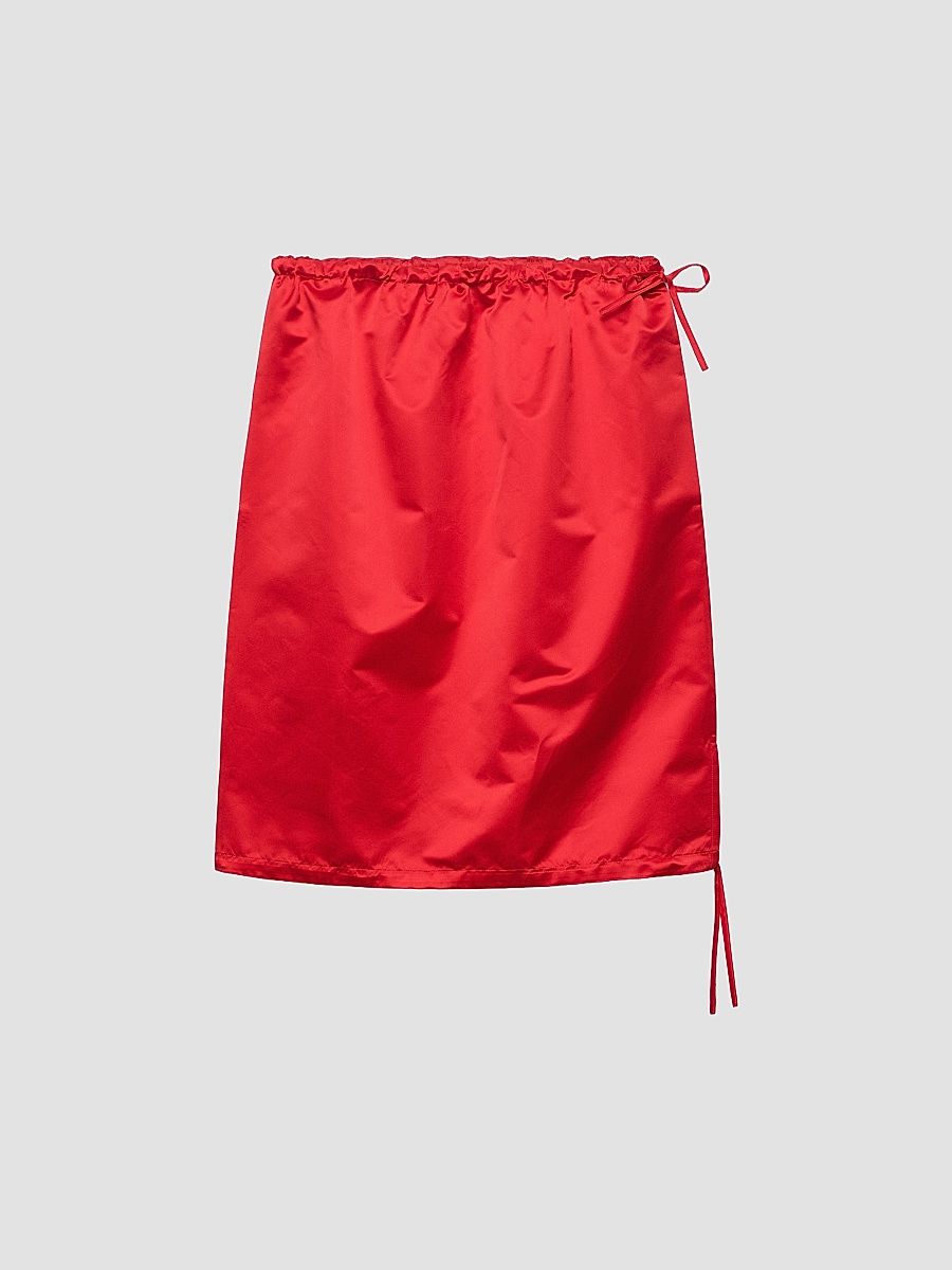 Women's Satin Skirt - Red - Size 10