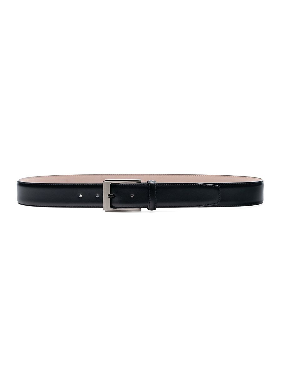 Men's Vega 35MM Leather Belt - Black - Size 42