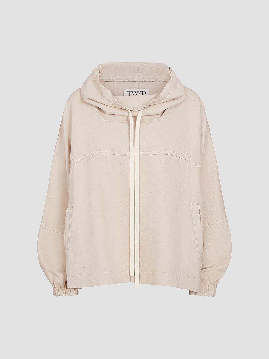 TWP Women's Pull Me Over Seam Hoodie - Bone - Size Large
