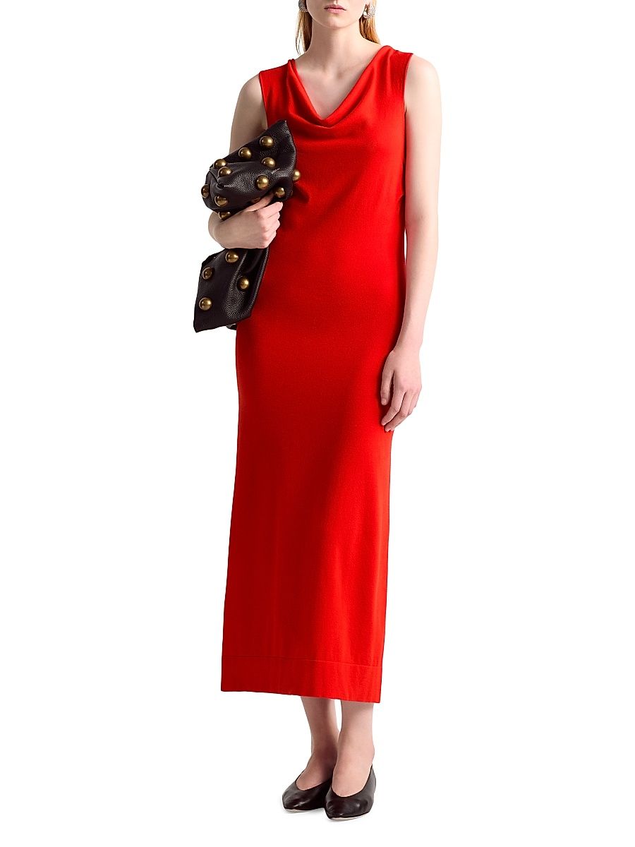 Women's Silke Cowlneck Sleeveless Cocktail Dress - Imperial - Size Large