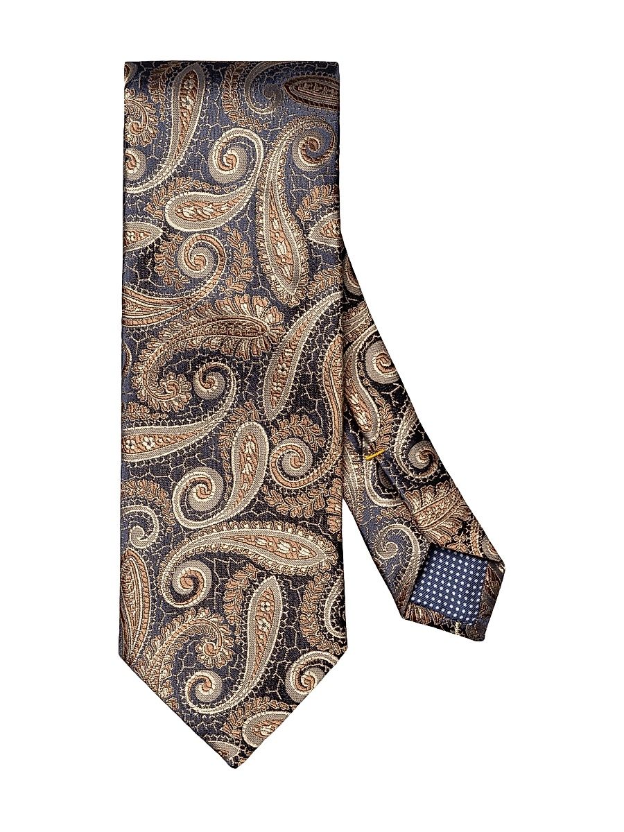 Men's Paisley Silk Tie - Brown