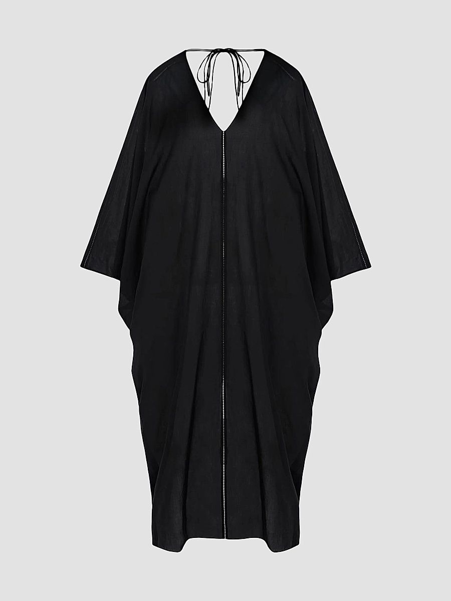 Women's Voile Caftan - Black - Size XS