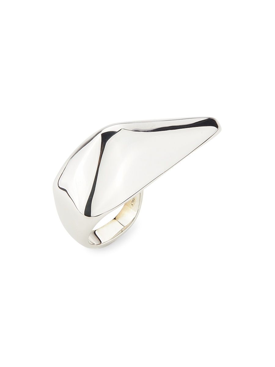 Women's Silvertone Claw Ring - Silver - Size 7.25