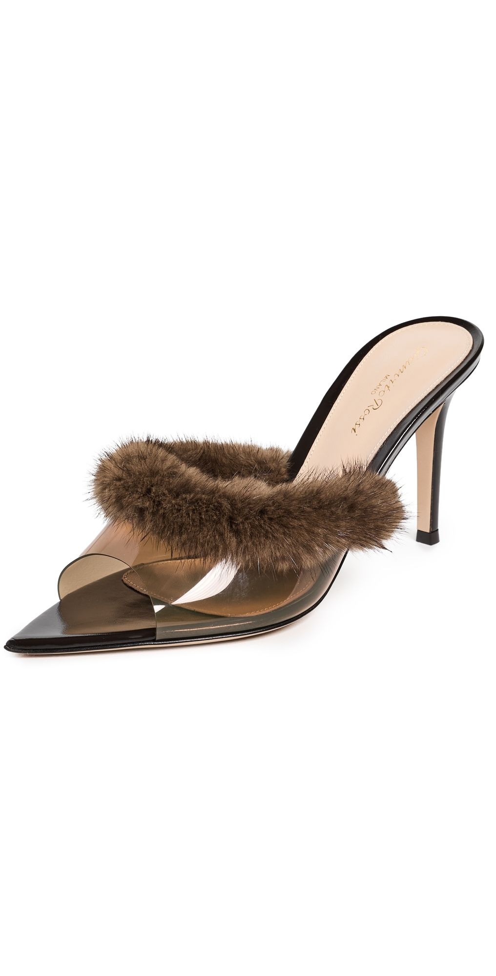 Gianvito Rossi Mink Stiletto Heels Brown/Brown/Moka 41