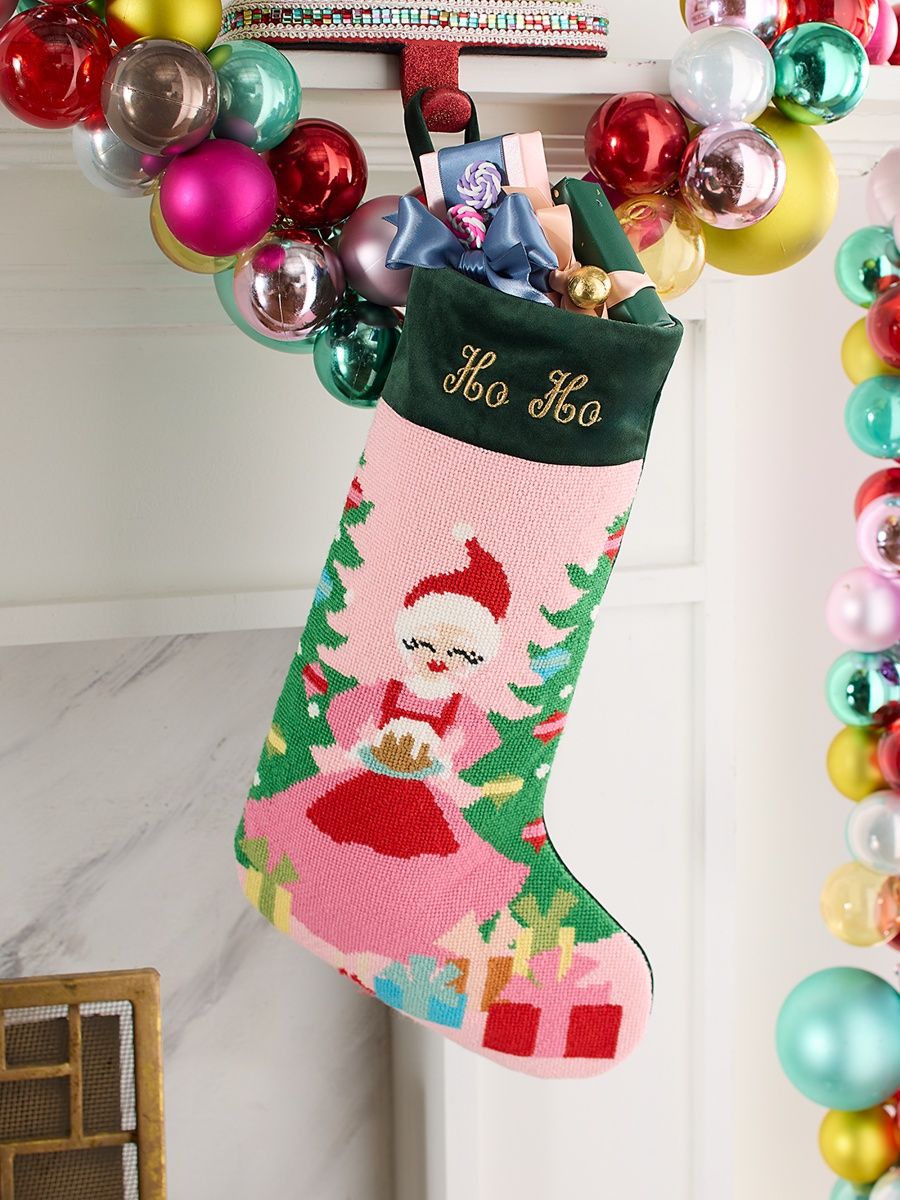 Bauble Stockings Bauble Stockings X Sainty Nelsen "To My Mom, Mrs. Claus" Christmas Stocking