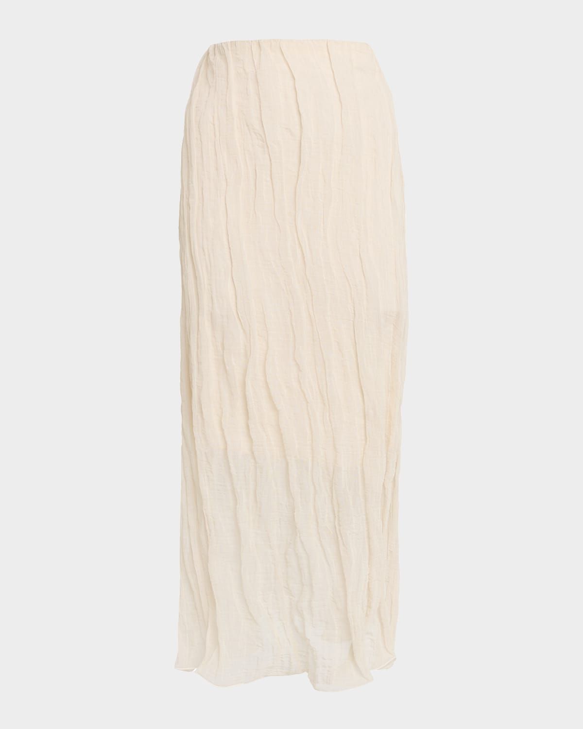 James Crinkled Cotton Midi Skirt