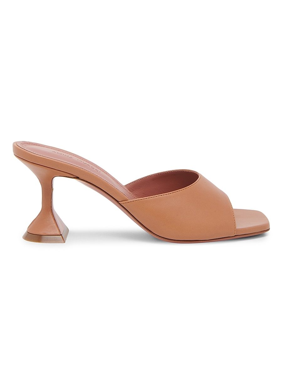 Women's Lupita 95MM Leather Slip-On Sandals - Latte Nappa - Size 10