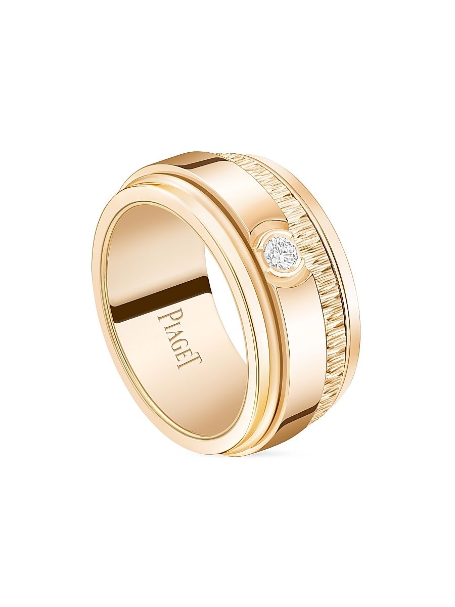 Women's Possession 18K Rose Gold & 0.08 TCW Diamond Wide Band - Rose Gold - Size 6.25