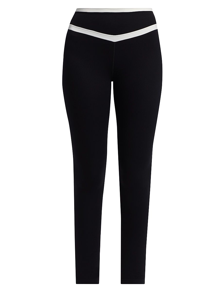 Women's Mason High-Rise Leggings - Black White - Size XS