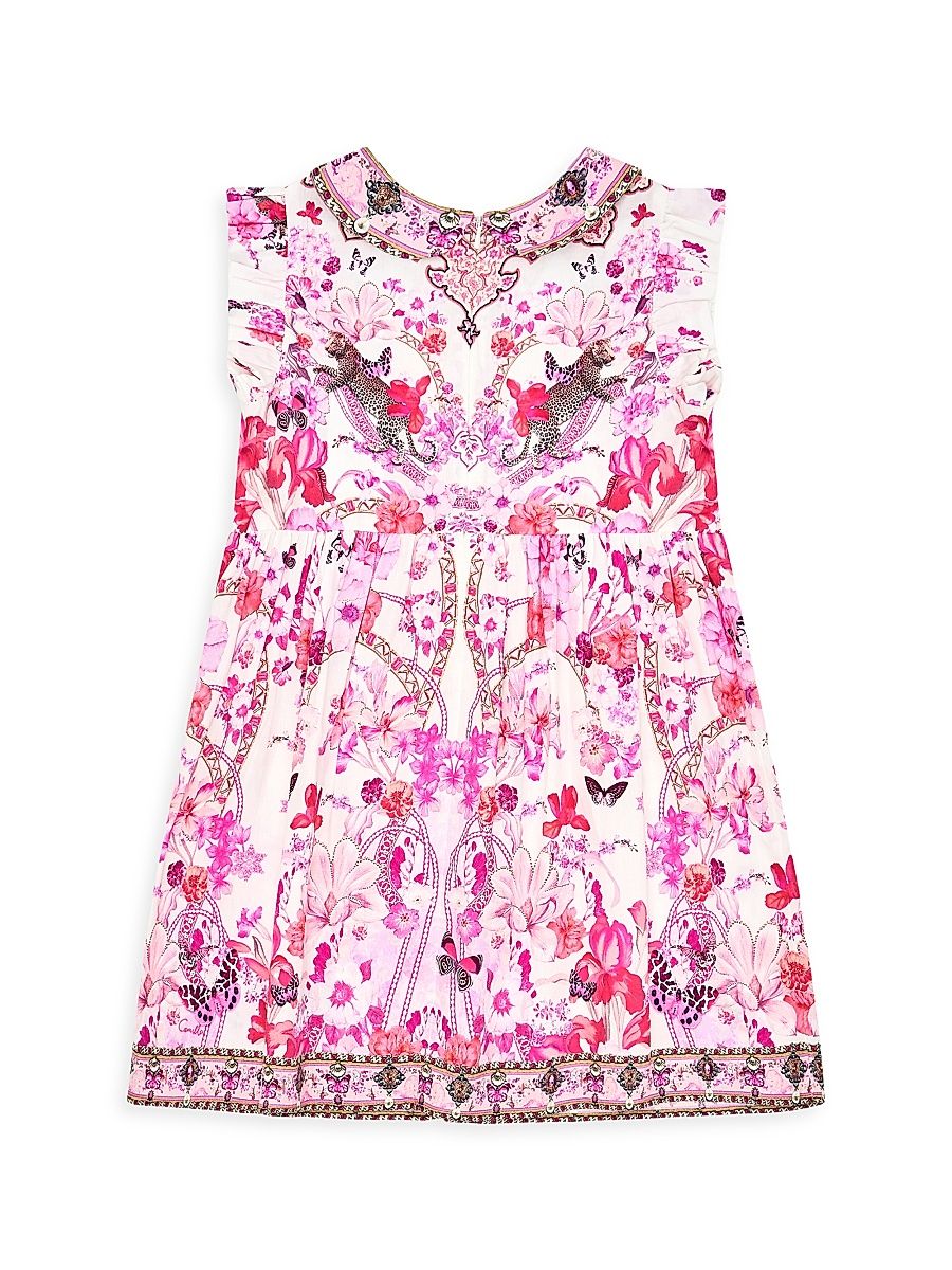 Little Girl's & Girl's Botanical Novella Sleeveless Dress - Size 10