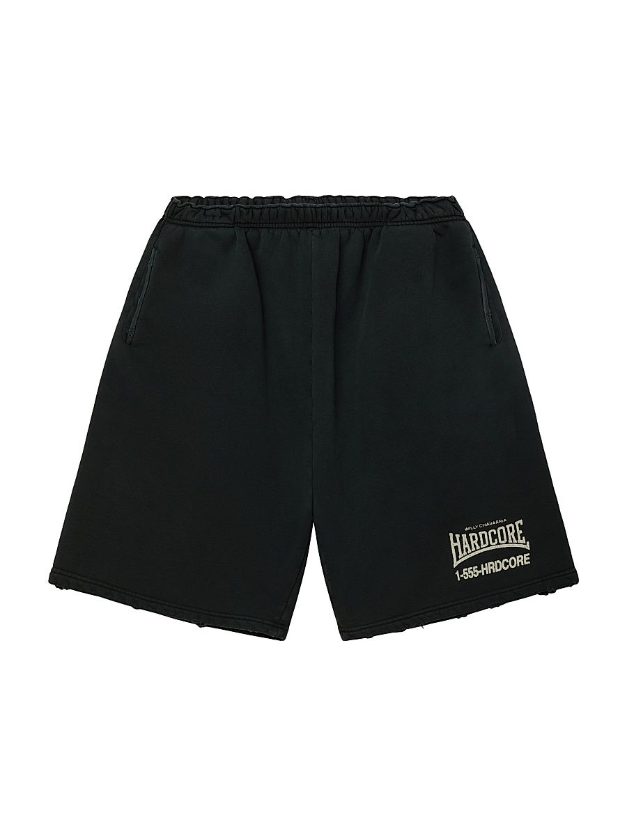 Men's Hardcore Buffalo Cotton Sweatshorts - Black - Size Small