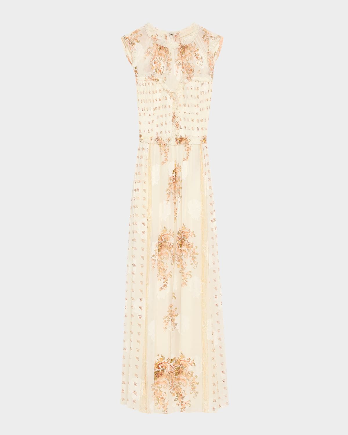 Kasia Sleeveless Floral Silk Midi Dress