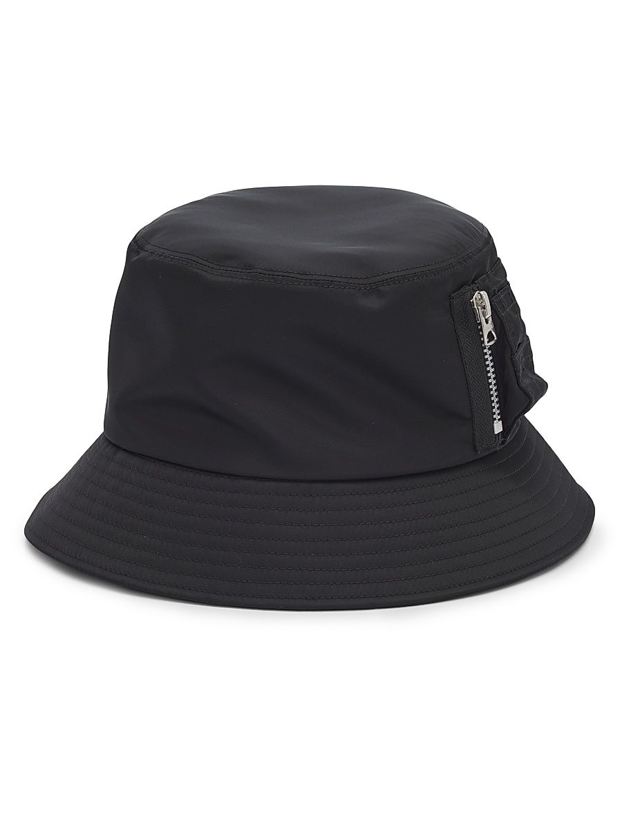Men's Pocket Nylon Twill Hat - Black - Size Large
