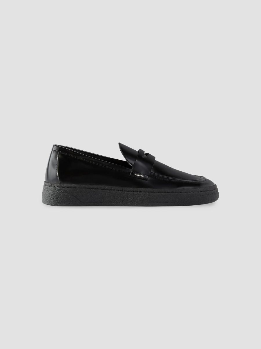Giuseppe Zanotti Men's Leather Penny Loafers - Nero - Size 7