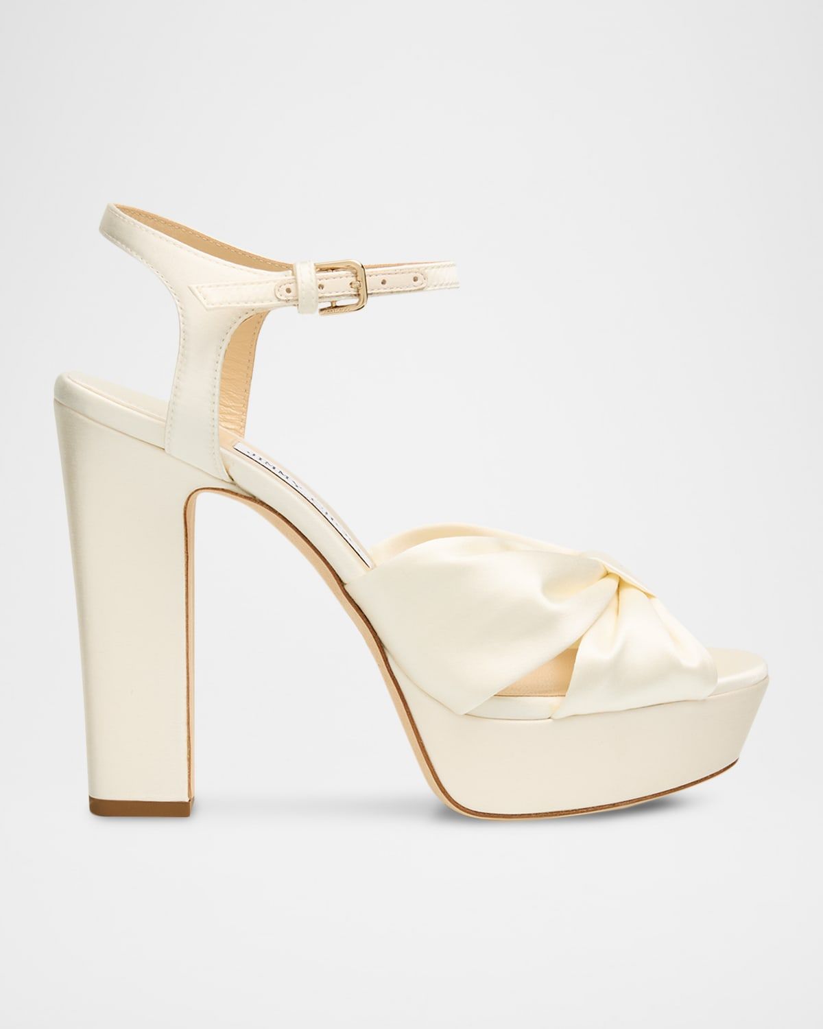 Heloise Cotton Ankle-Strap Platform Sandals