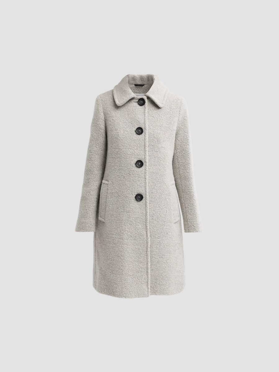 Cinzia Rocca Women's Icons Bouclé Wool-Blend Coat - Light Grey - Size 4