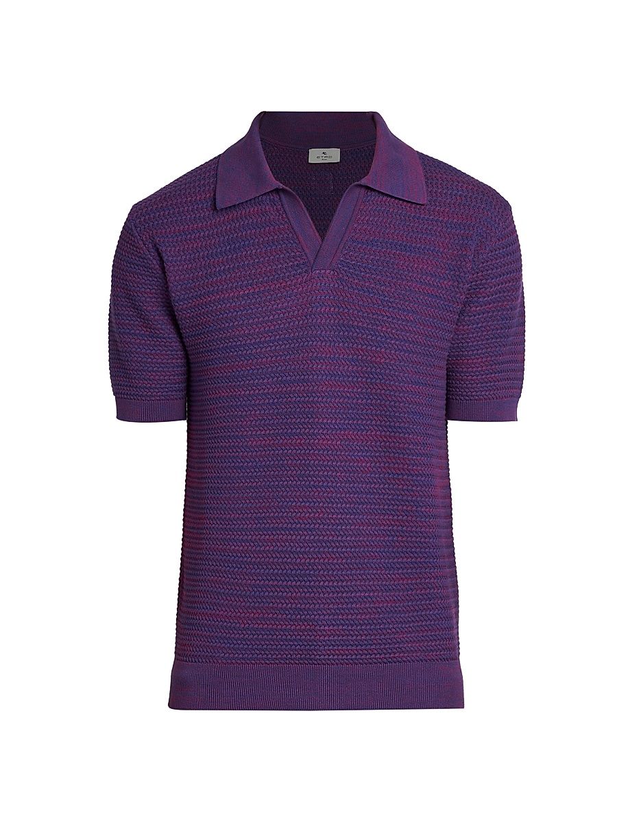 Men's Roma Knit Polo Shirt - Viola - Size XXL