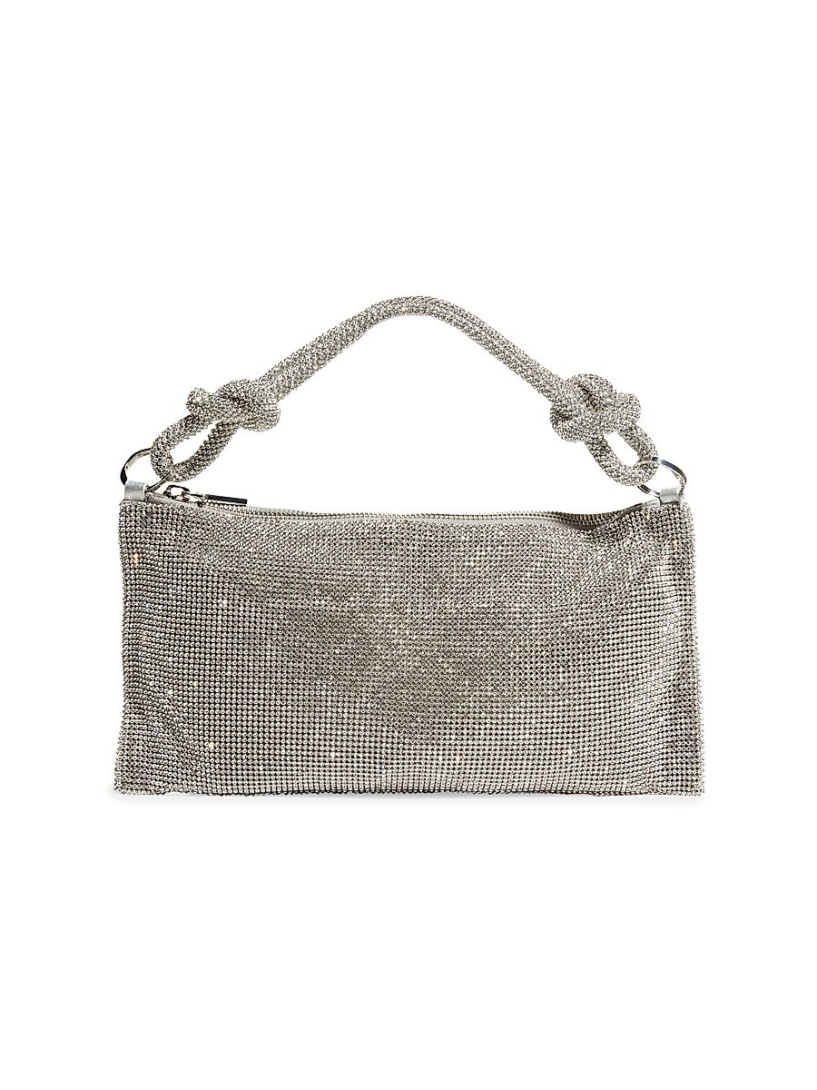 Women's Nano Hera Rhinestone Mesh Shoulder Bag - Silver
