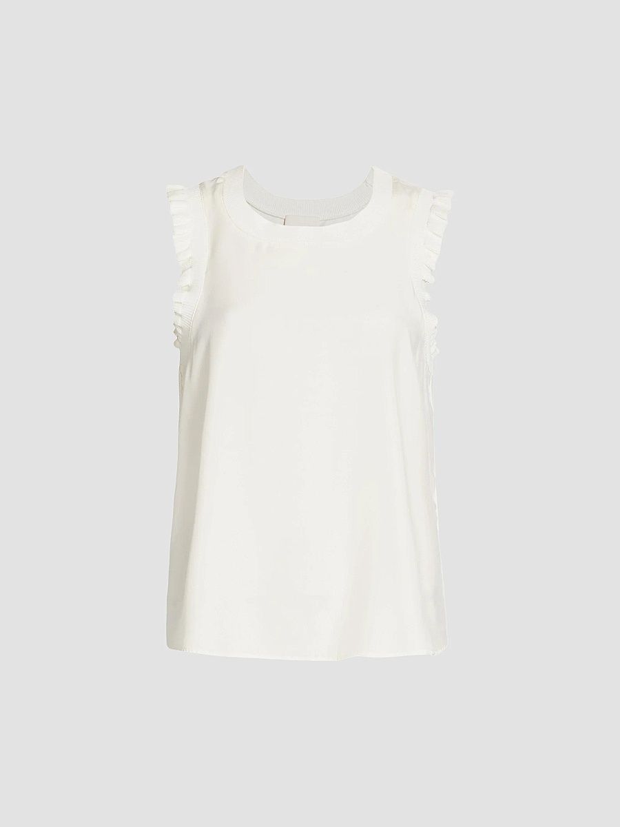 Women's ​Tous Les Jours Lenore Silk Tank - Ivory - Size Large