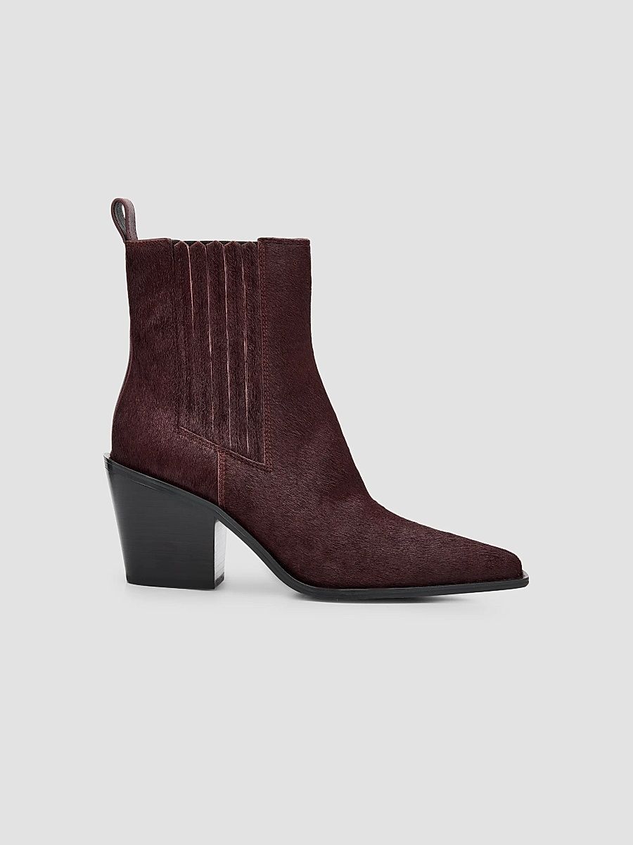 Women's Newbury Calf-Hair Chelsea Boots - Burgundy Hair Calf - Size 5