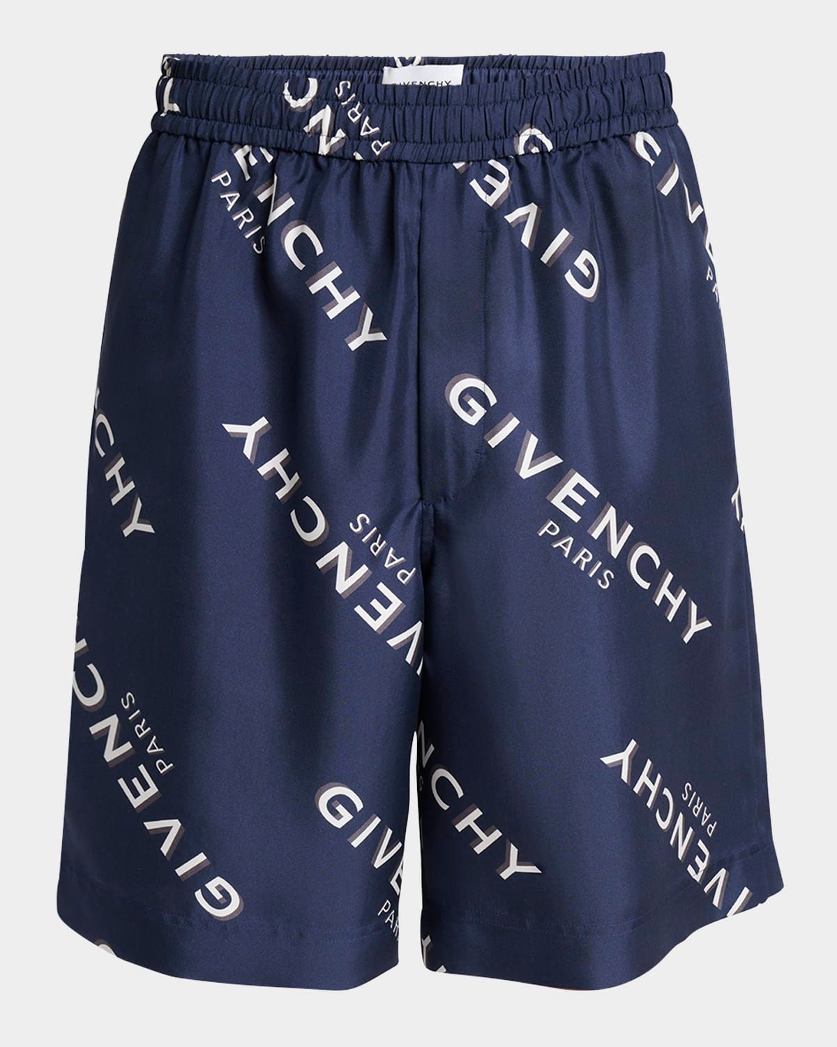 Men & apos;s Silk All-Over Logo Shorts