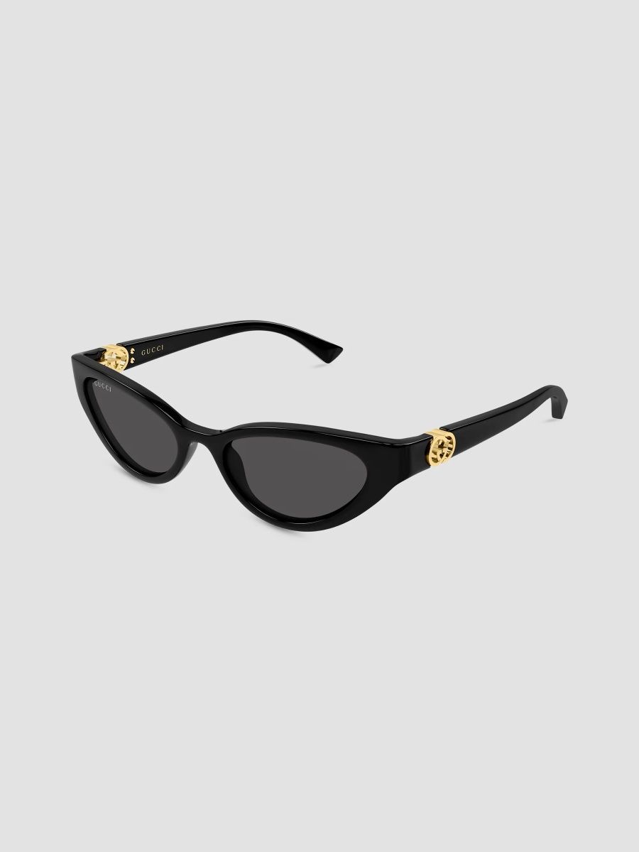 Gucci Women's Interlocking G Gg2194S Hailey Cat Eye Sunglasses - Black