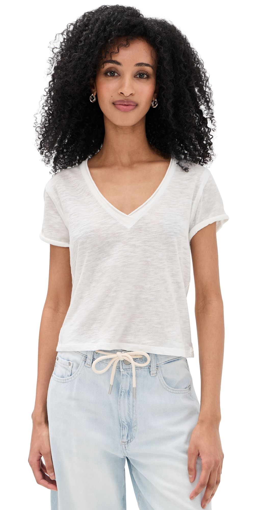 Free People Take 2 Tee Clean Ivory S