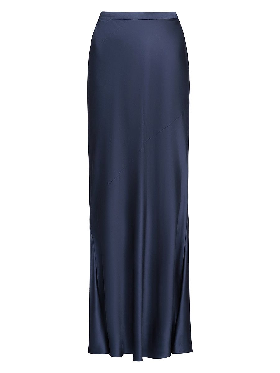 Women's My Endless Love Satin Maxi Skirt - Night Sky - Size 12