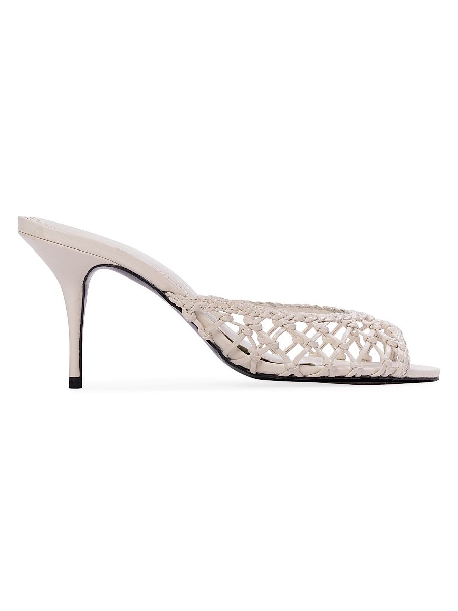 Women's Peach 80MM Mules - Coconut Leather - Size 10