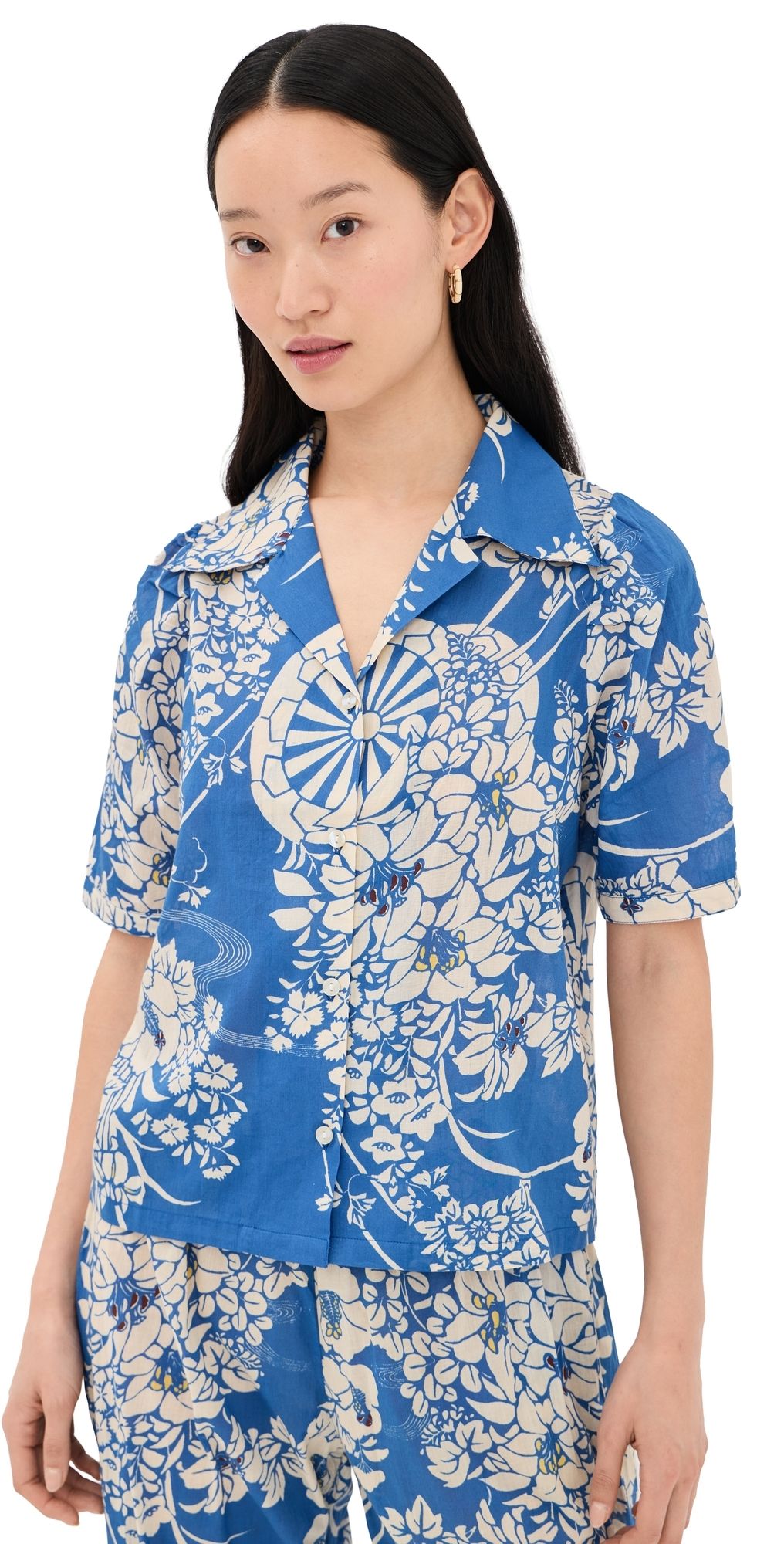 Alix of Bohemia Ophelia Royal Spoke Shirt Medium Blue L