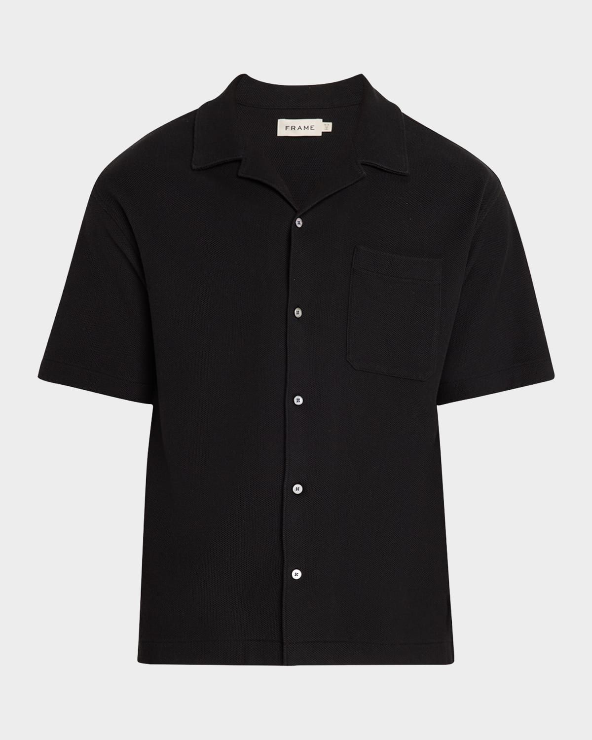 Men & apos;s Relaxed Jacquard Camp Shirt