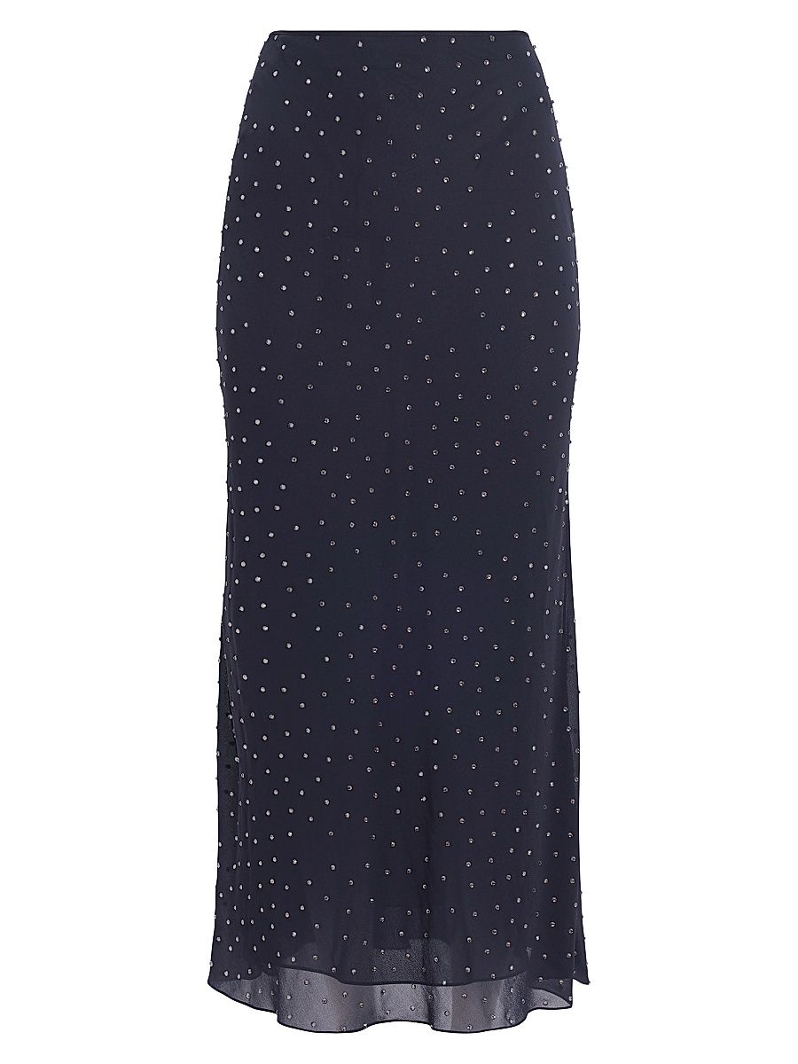 Women's Kinski Embellished Maxi Skirt - Navy - Size 12