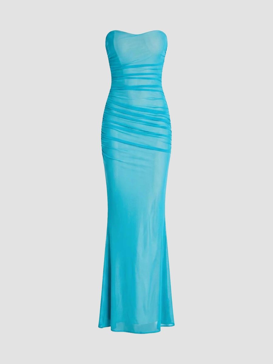 Women's Quintessa Strapless Maxi Dress - Sarcelle - Size XL