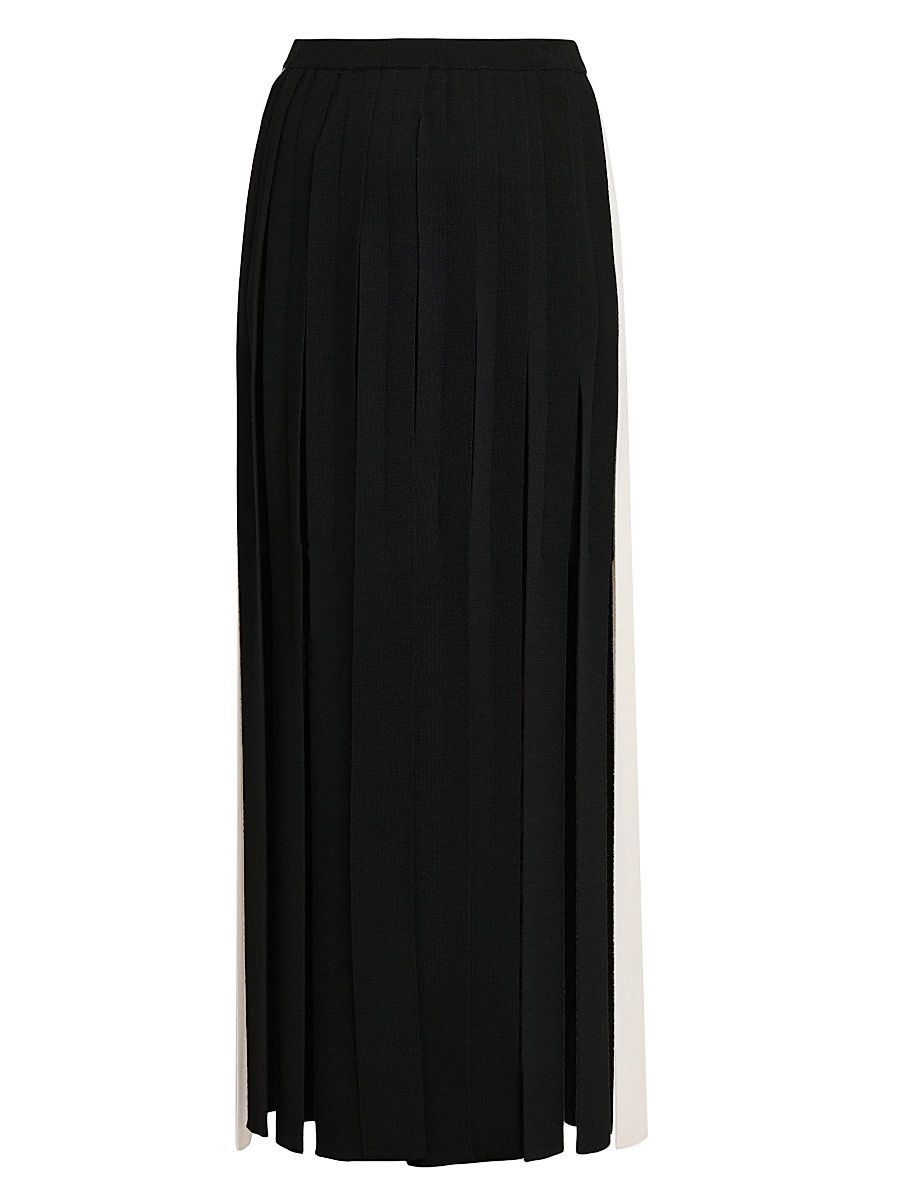 Women's Wool Fringe Maxi Skirt - Multi Black - Size 14