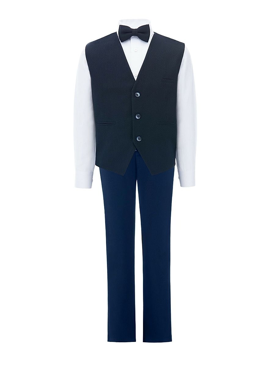 Little Boy's & Boy's Benito Vest Outfit - Navy - Size 14