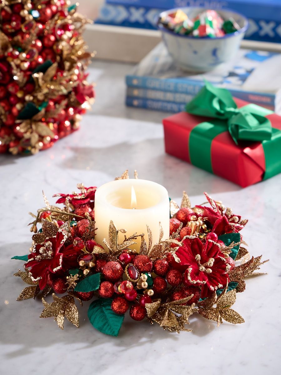 Shining Elegance Candle Wreath