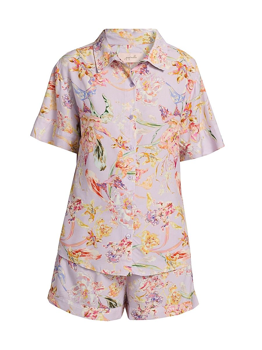 Women's Bailey Boxer Pajamas - Soft Lavender - Size XL
