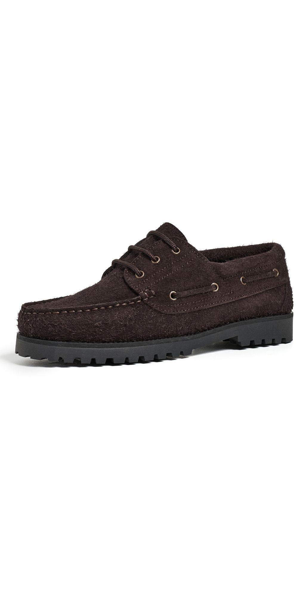 Les Deux Hairy Suede Boatshoes MOL BROWN 41