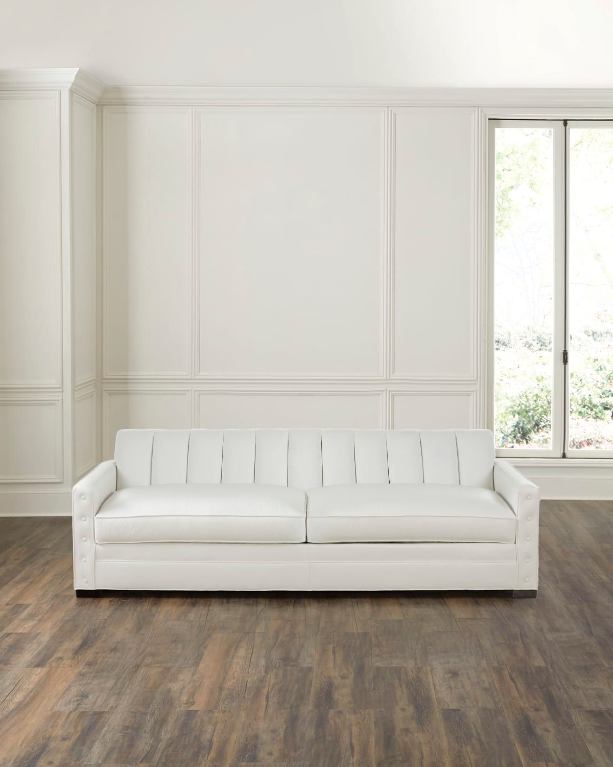 Thando Leather Sofa. 99"