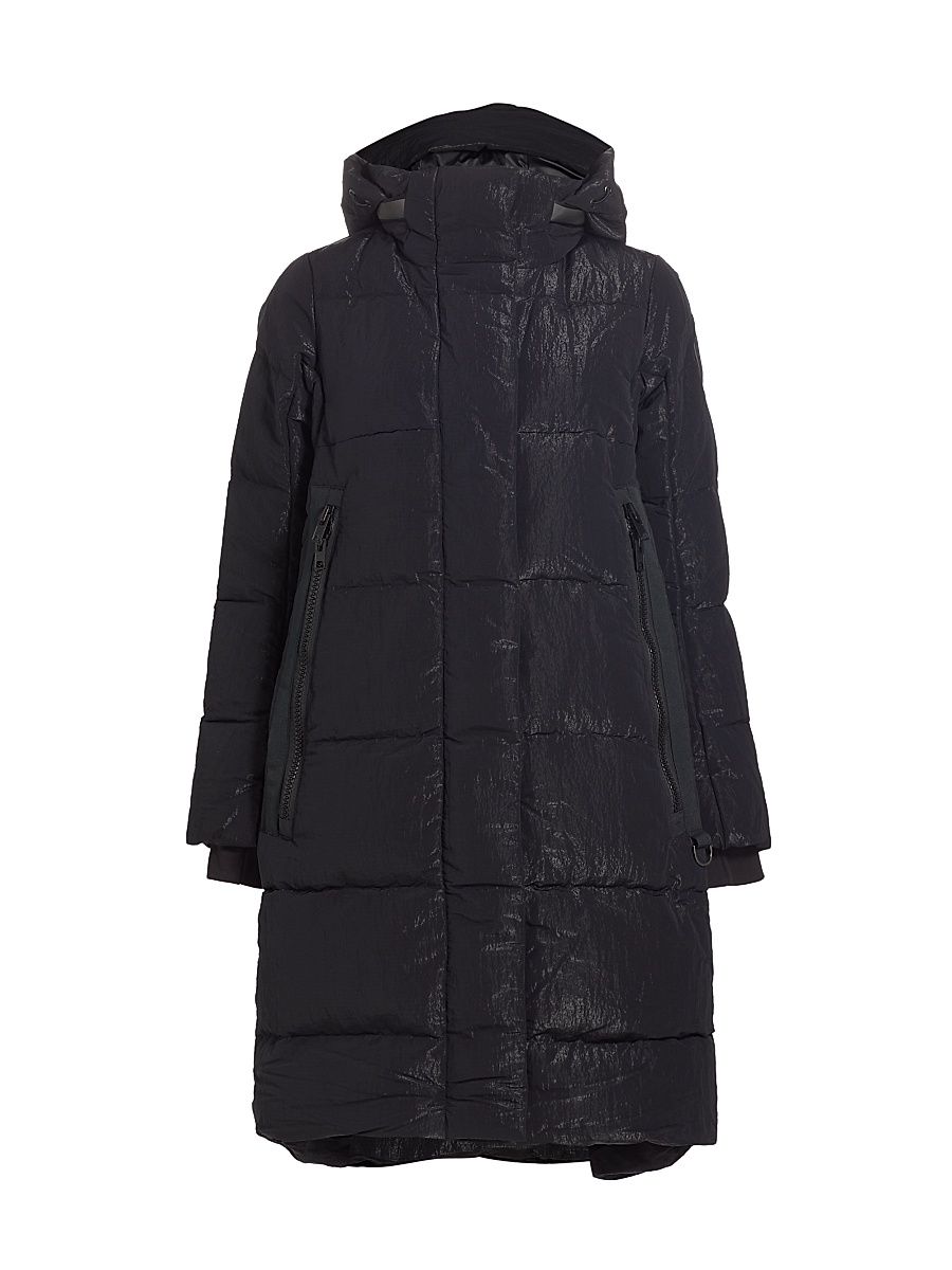 Women's Byward Quilted Hooded Parka - Black - Size XS