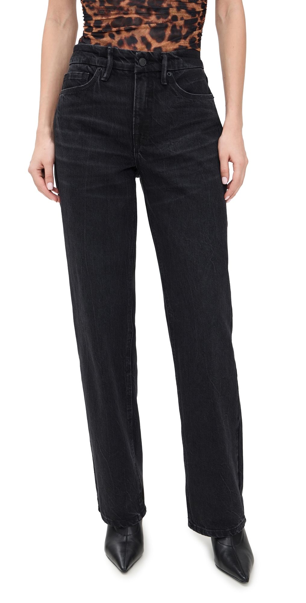 Good American Good 90s Relaxed Jeans Black406 16