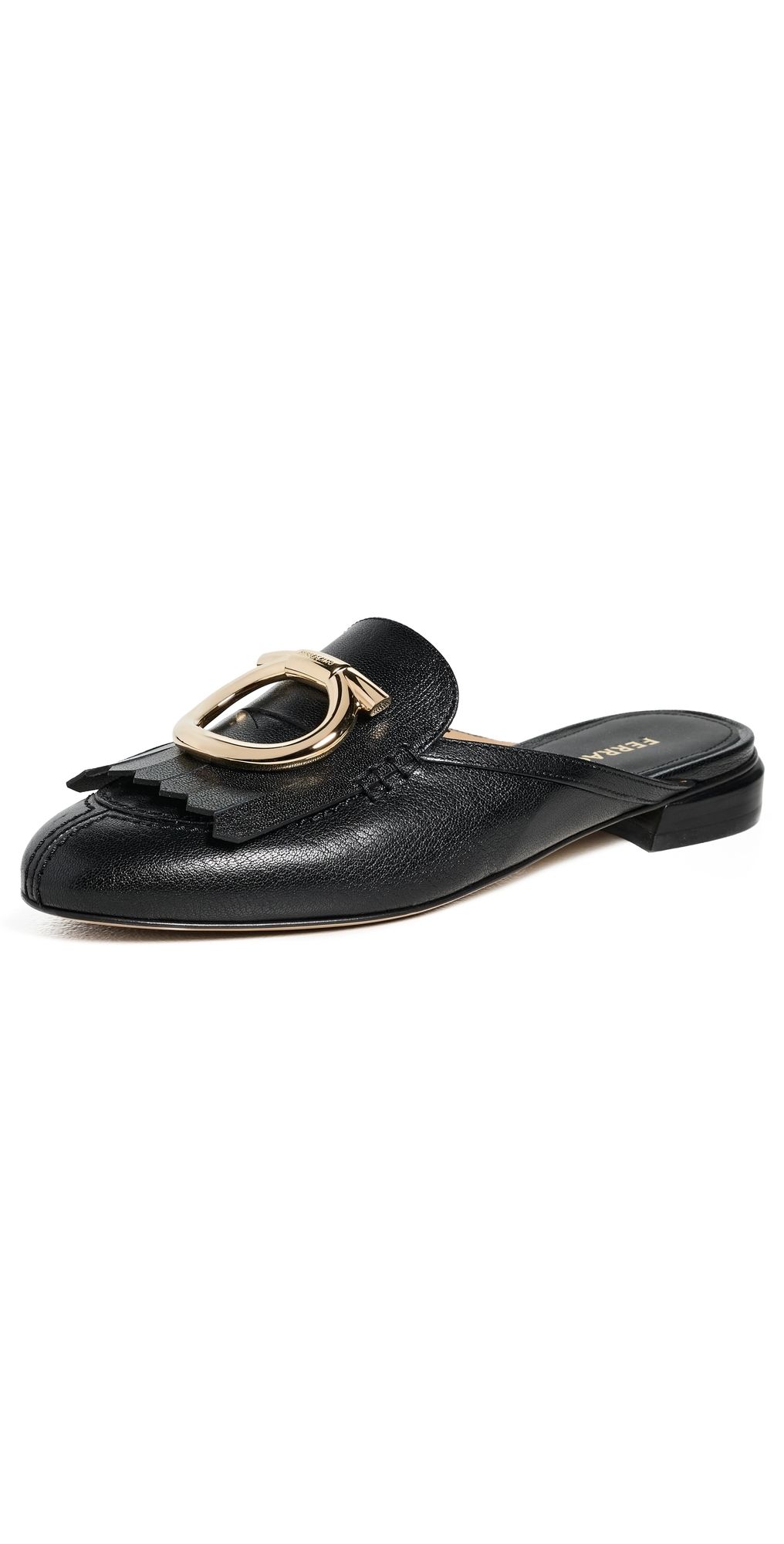 FERRAGAMO Sibilly Flats Nero/Biscotto 6