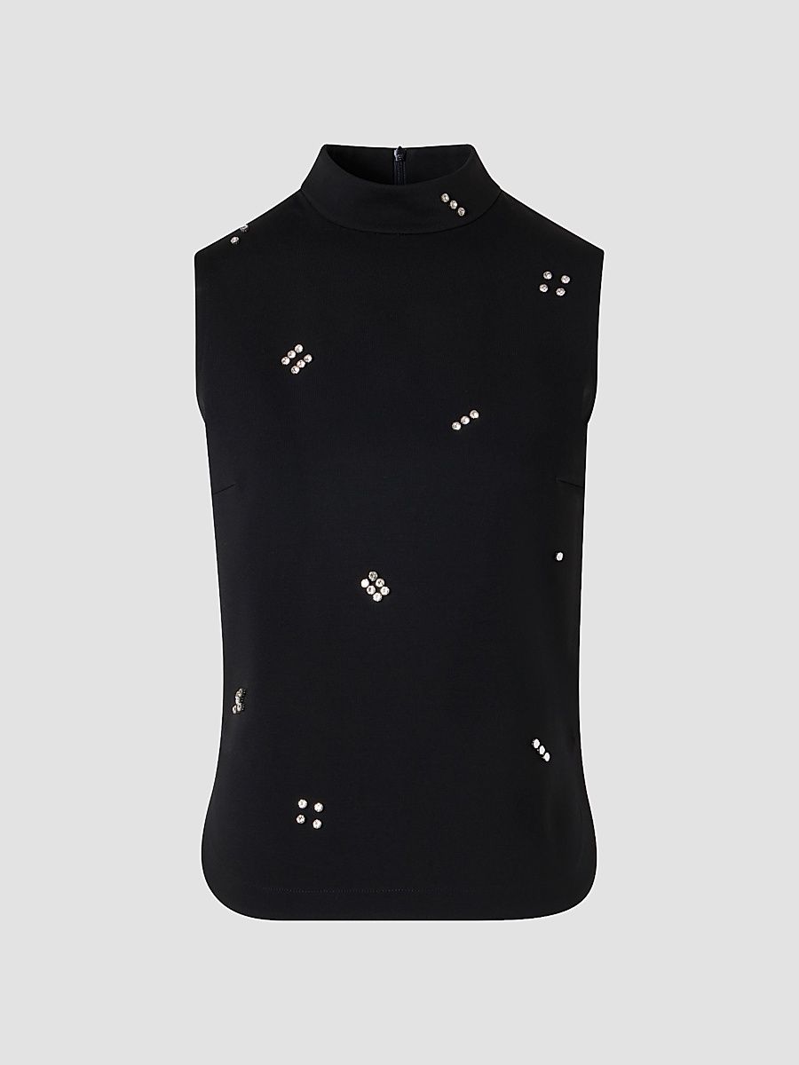 Women's Diamond Dice Dot Blouse - Black - Size 16