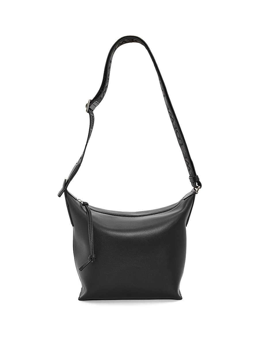 Men's Small Cubi Leather Crossbody Bag - Black