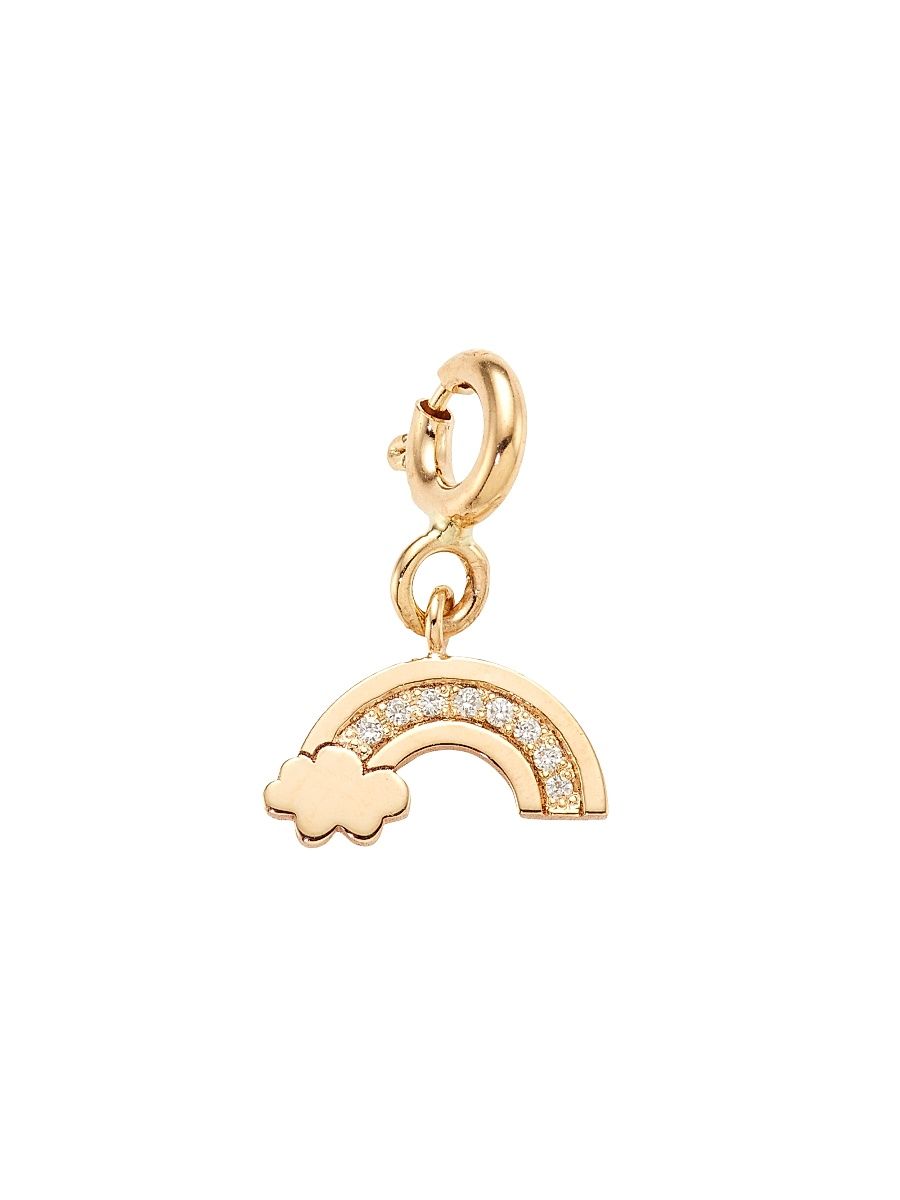 Women's 14K Yellow Gold & Diamond Rainbow Charm - Yellow Gold