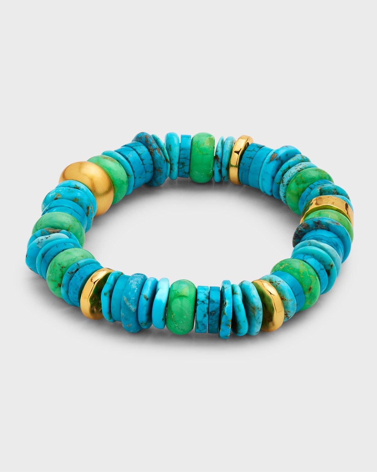 Green Turquoise Mix Stretch Bracelet