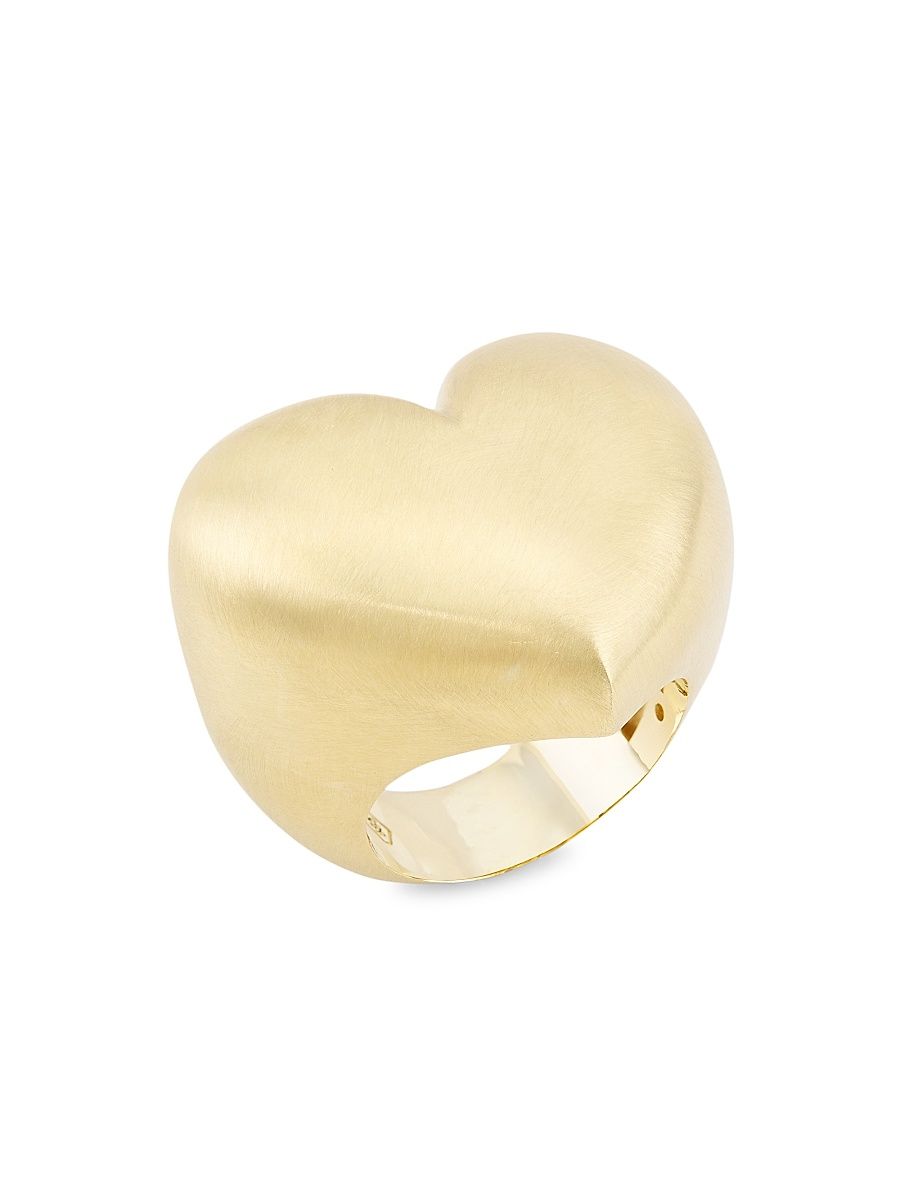 Women's 14K Yellow Gold Heart Ring - Yellow Gold - Size 7