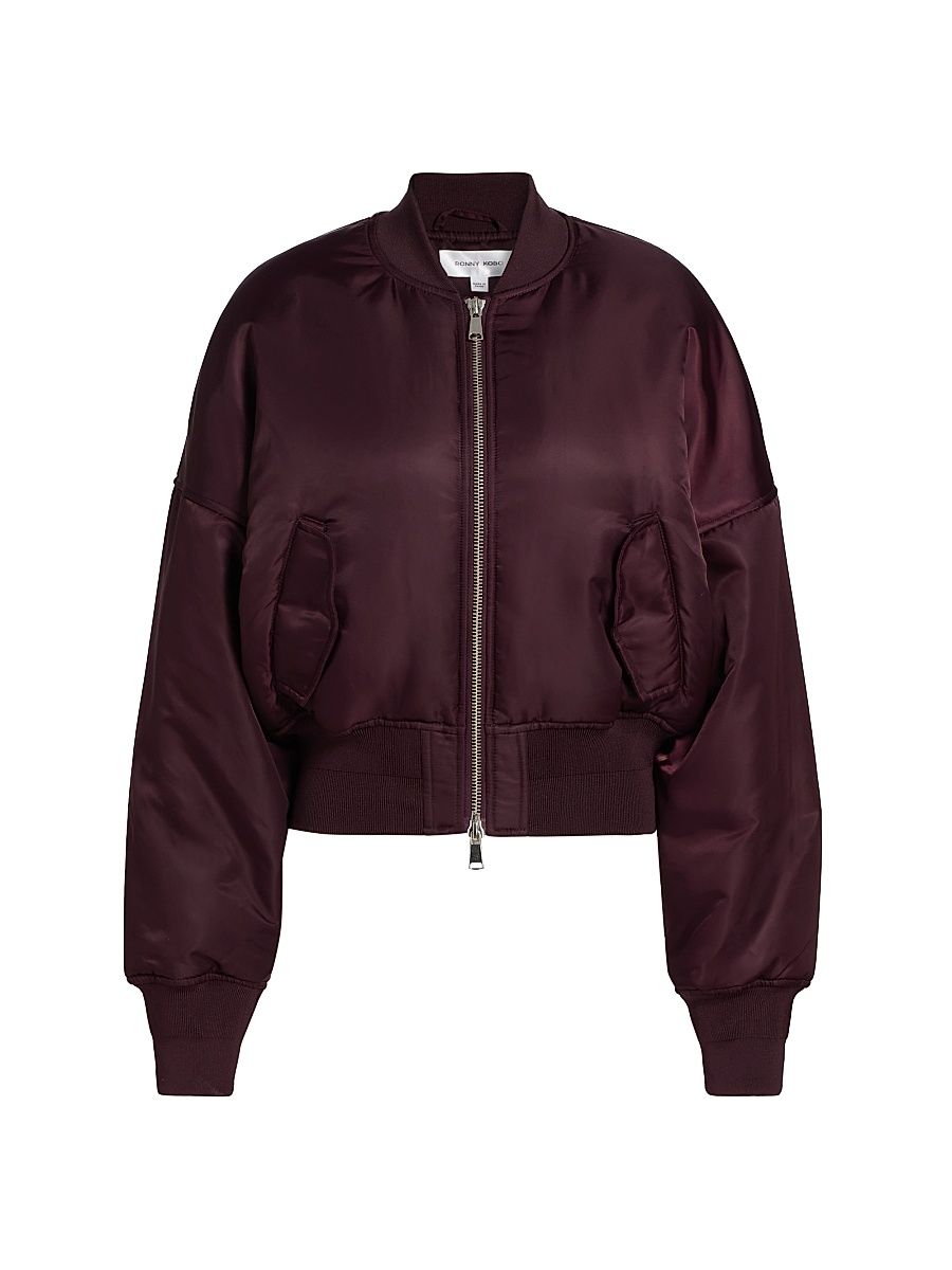 Women's Elodie Bomber Jacket - Cabernet - Size Medium