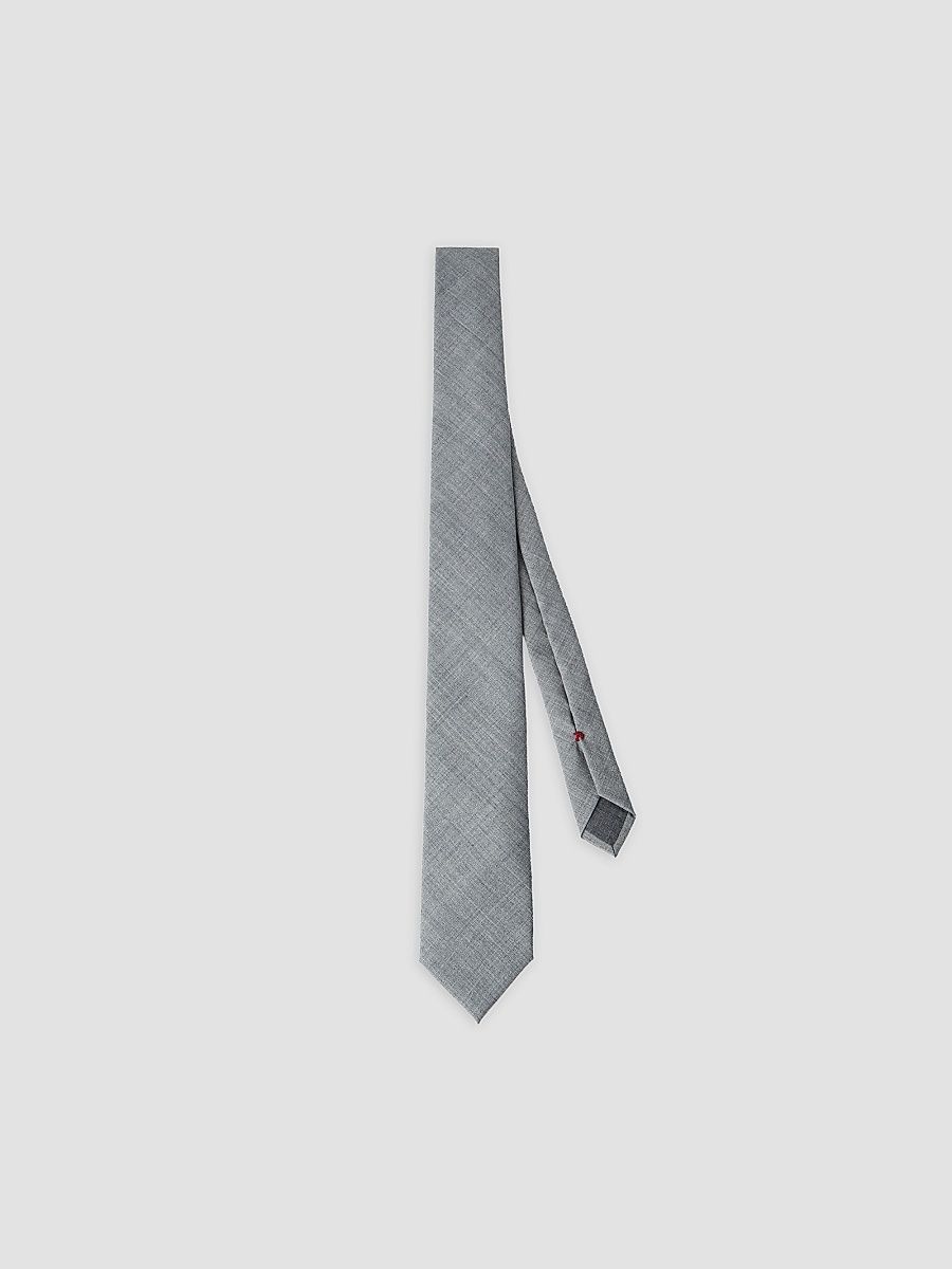 Men's Virgin Wool Tie - Medium Grey