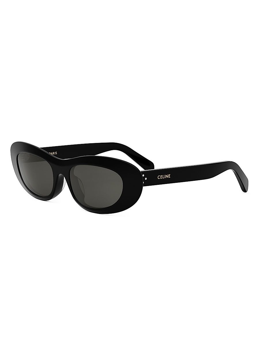 Women's Celine 3 Dots 54MM Rectangular Sunglasses - Black Grey